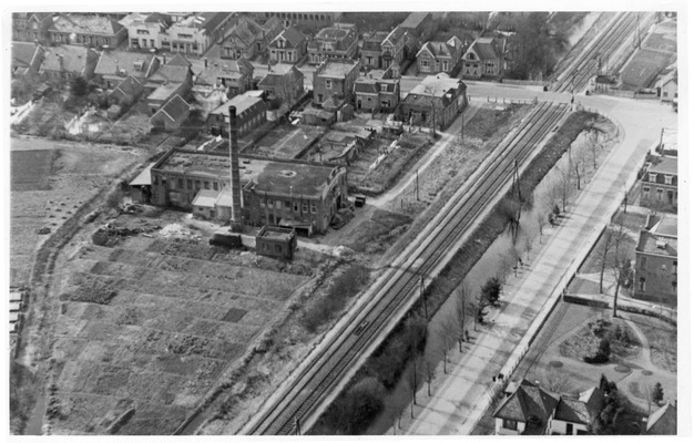 Afbeelding van de Erica fabriek vanuit de lucht genomen in 1940.